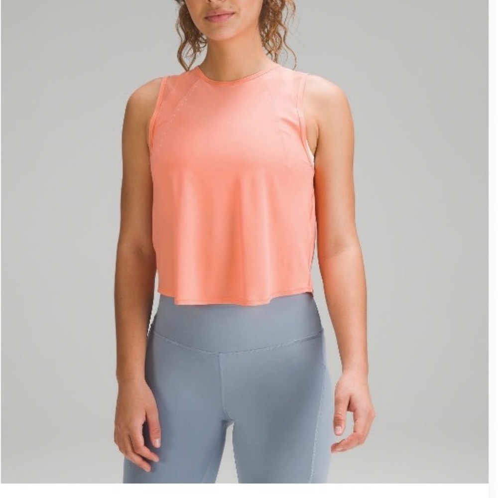 Lululemon Sunny Coral Sculpt Cropped Tank Top